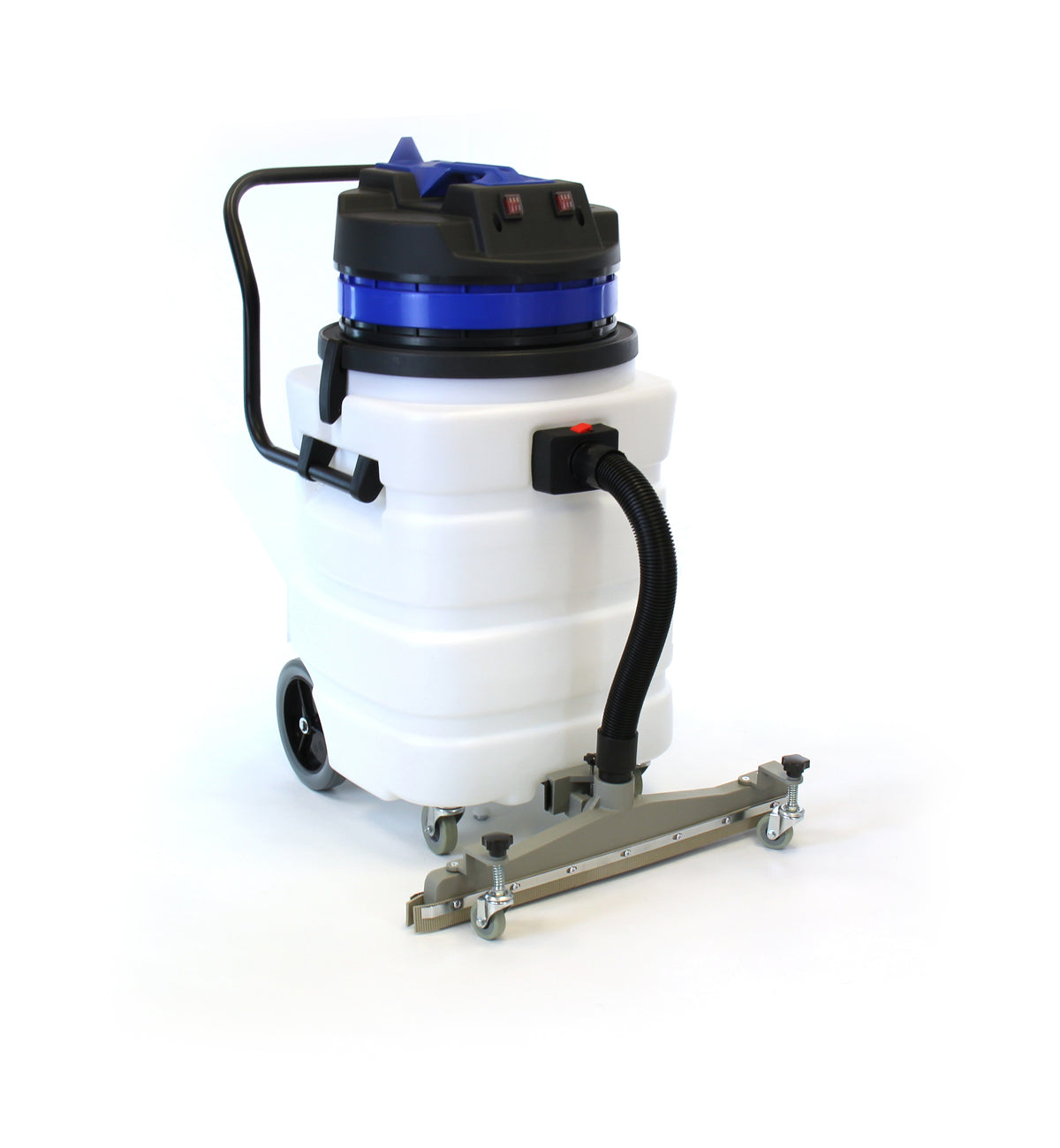 Industrial Vacuum Cleaner Wet/Dry-2 Motors-Front Squeegee-24 Gallon