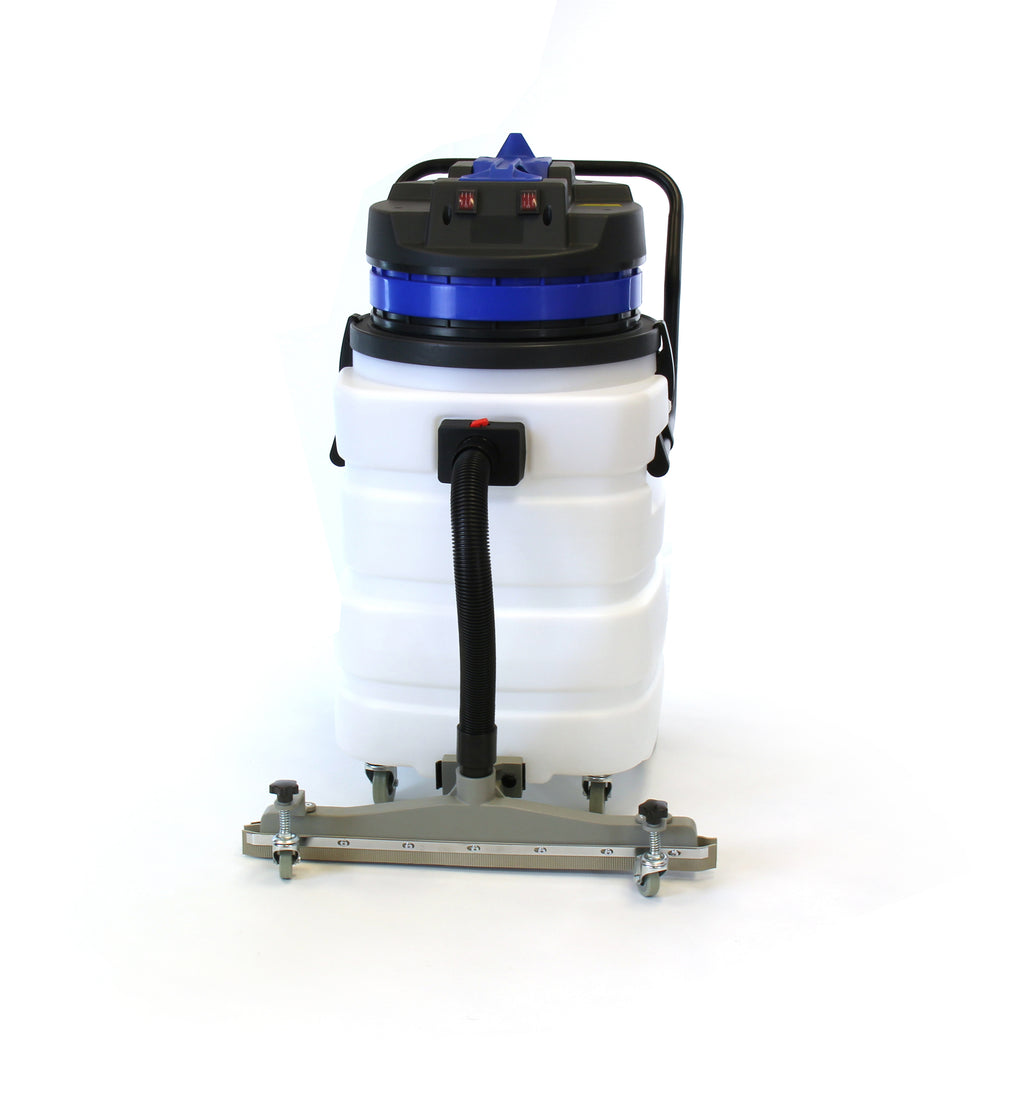 Industrial Vacuum Cleaner Wet/Dry-2 Motors-Front Squeegee-24 Gallon