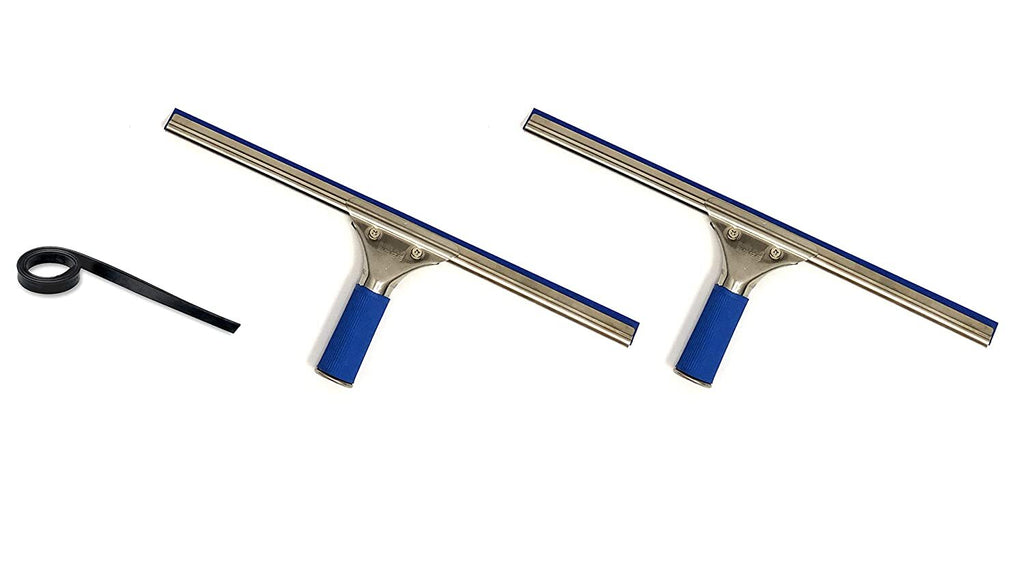 Pro 16" Window Squeegee Stainless Steel with Natural Rubber