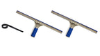 Pro 16" Window Squeegee Stainless Steel with Natural Rubber