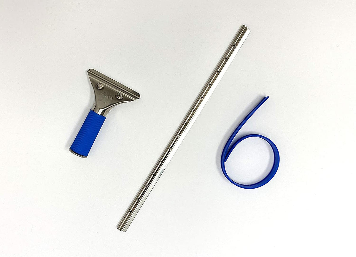 Pro 16" Window Squeegee Stainless Steel with Natural Rubber