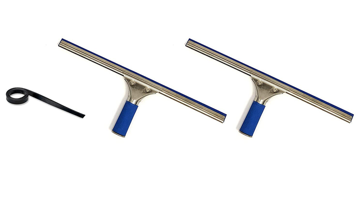 Pro 18" Window Squeegee Stainless Steel with Natural Rubber