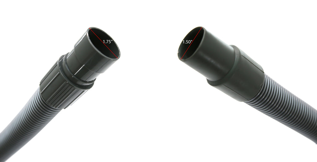 Vacuum Cleaner Hose, with 1.5-Inch and 1.75-Inch Cuffs, 9-Feet.