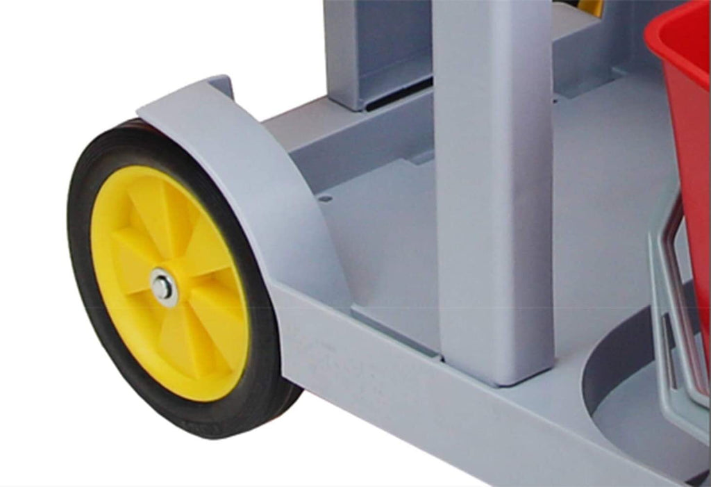 Janitorial Cart with Cover - 25 Gallon Bag - 2 Buckets