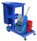 Janitorial Cart with Cover - 25 Gallon Bag - 2 Buckets