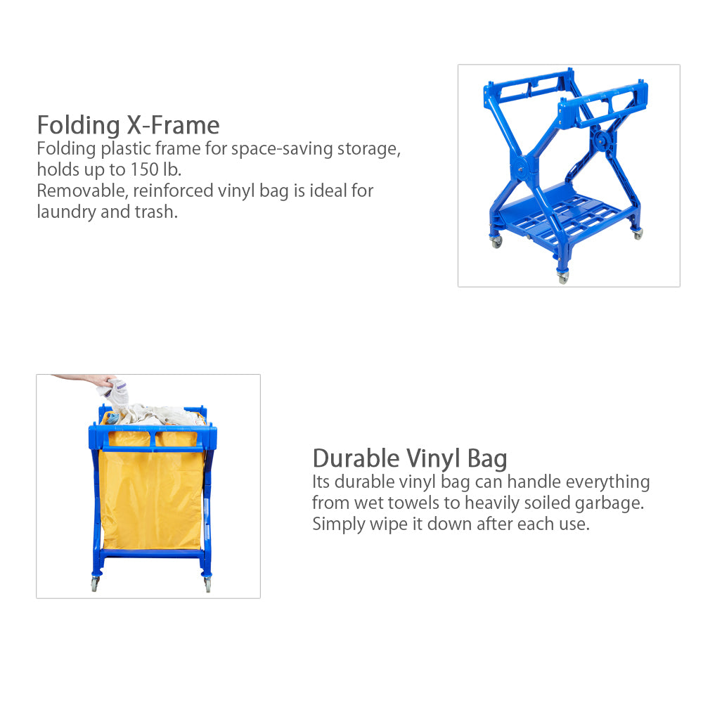 Commercial Laundry Cart with Wheels | 10 Bushel 93 Gallons