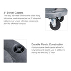 Trash Can Dolly Heavy-duty | 5 Caster | 460 Lb Capacity