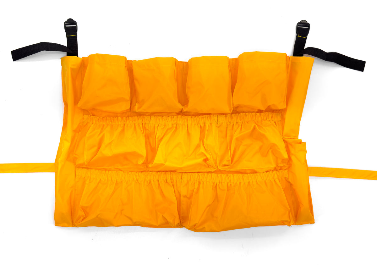 Trash Can Caddy Bag | Fits 32-48 Gallon Can | 12 Pockets | Large Round and Square Trash Cans.