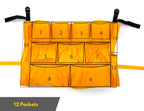 Trash Can Caddy Bag | Fits 32-48 Gallon Can | 12 Pockets | Large Round and Square Trash Cans.