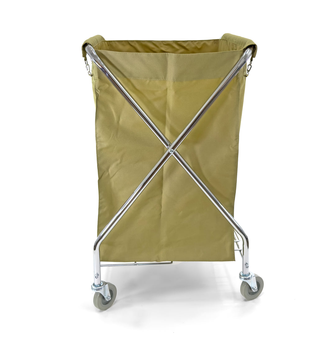 Commercial Laundry Cart | 10 Bushel Folding Metal Frame