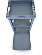 Compact Size Janitorial Cart | 3 Shelves | 25 Gallon Vinyl Bag With Cover | 450 LBS Capacity | Gray