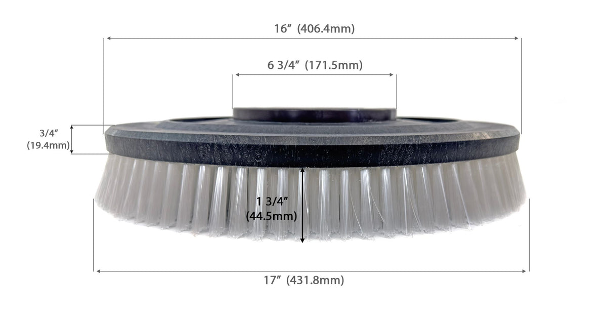 Commercial Universal Floor Scrubbing Brush for 17 Inch Rotary Floor Machines.