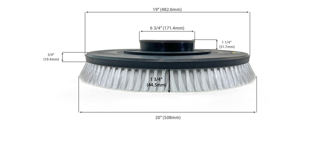 Commercial Universal Floor Scrubbing Brush for 20 Inch Rotary Floor Machines.