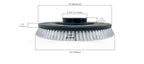 Commercial Universal Floor Scrubbing Brush for 20 Inch Rotary Floor Machines.