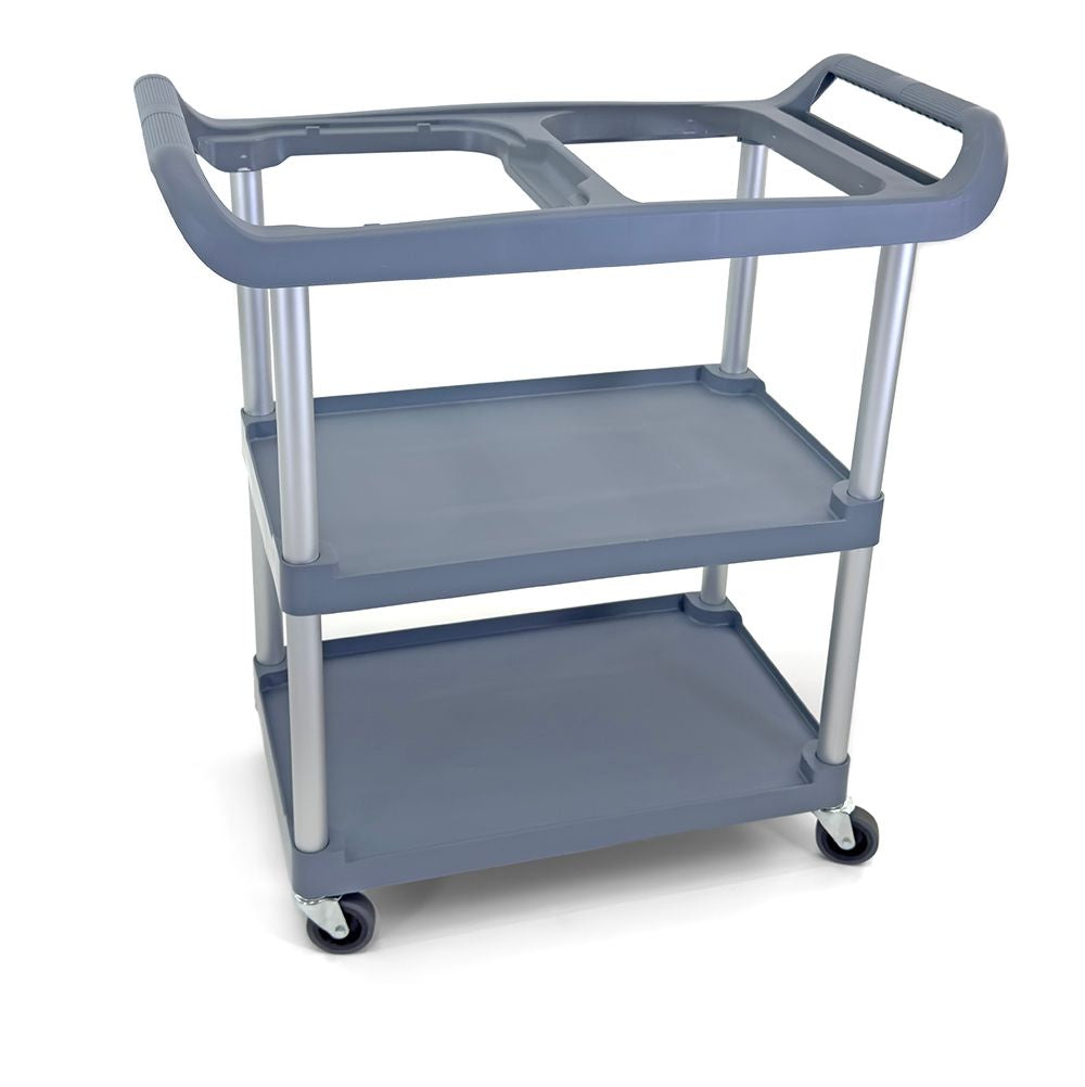 Commercial Restaurant Utility Storage Cart | 5 Bus Tubs Boxes | Multi-function Mobile Shelving Units Organizer for Hotel | Kitchen | Gray.