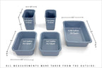 Commercial Restaurant Utility Storage Cart | 5 Bus Tubs Boxes | Multi-function Mobile Shelving Units Organizer for Hotel | Kitchen | Gray.