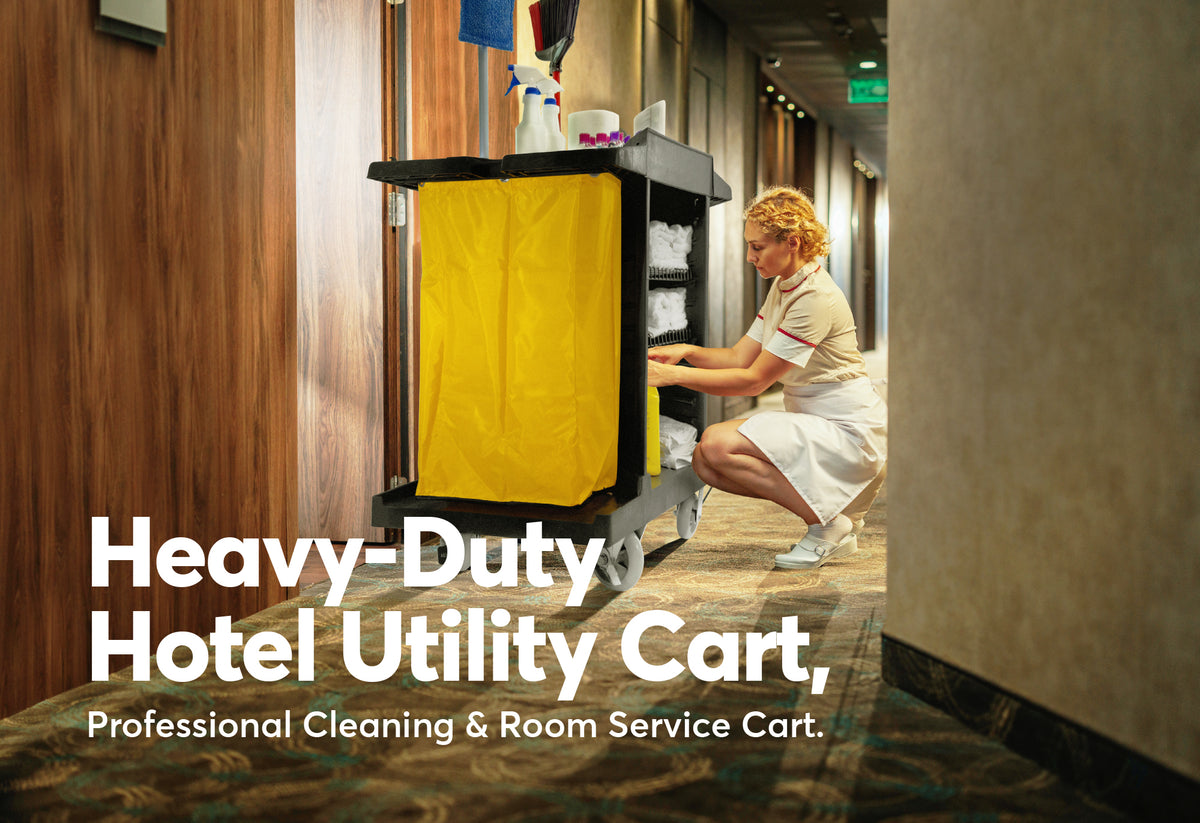 Hotel Cart Housekeeping Room Service Cart Black