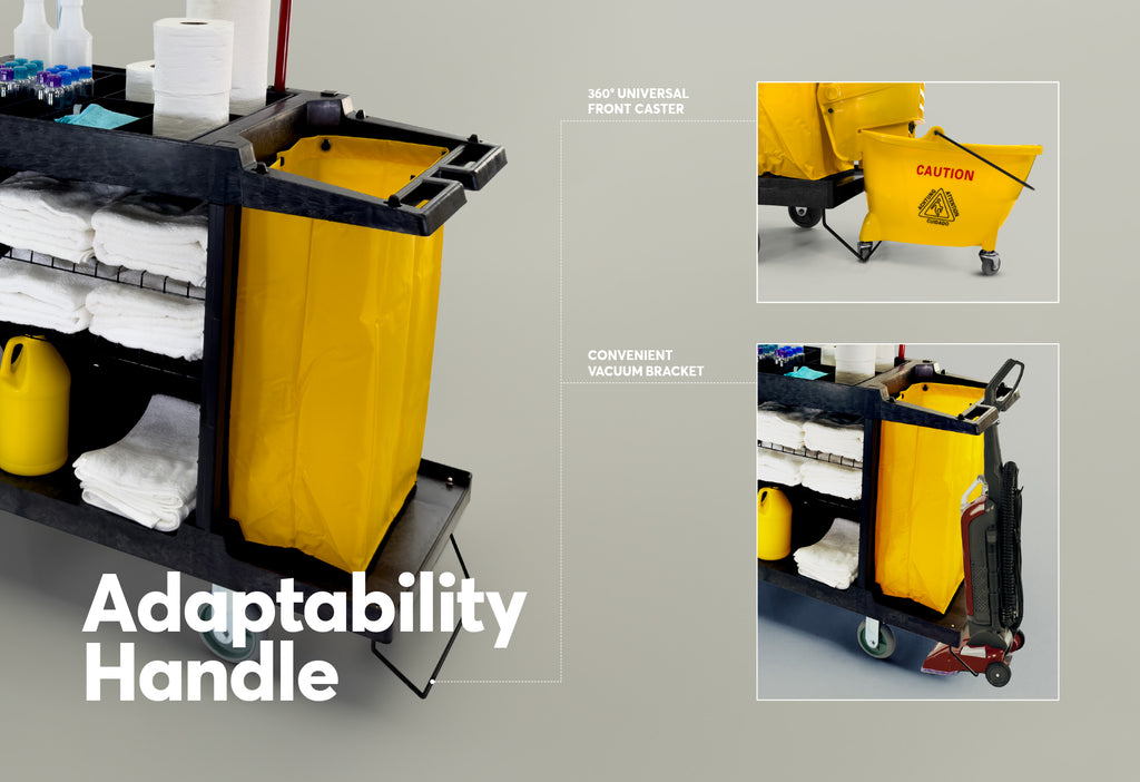 Hotel Cart Housekeeping Room Service Cart Black