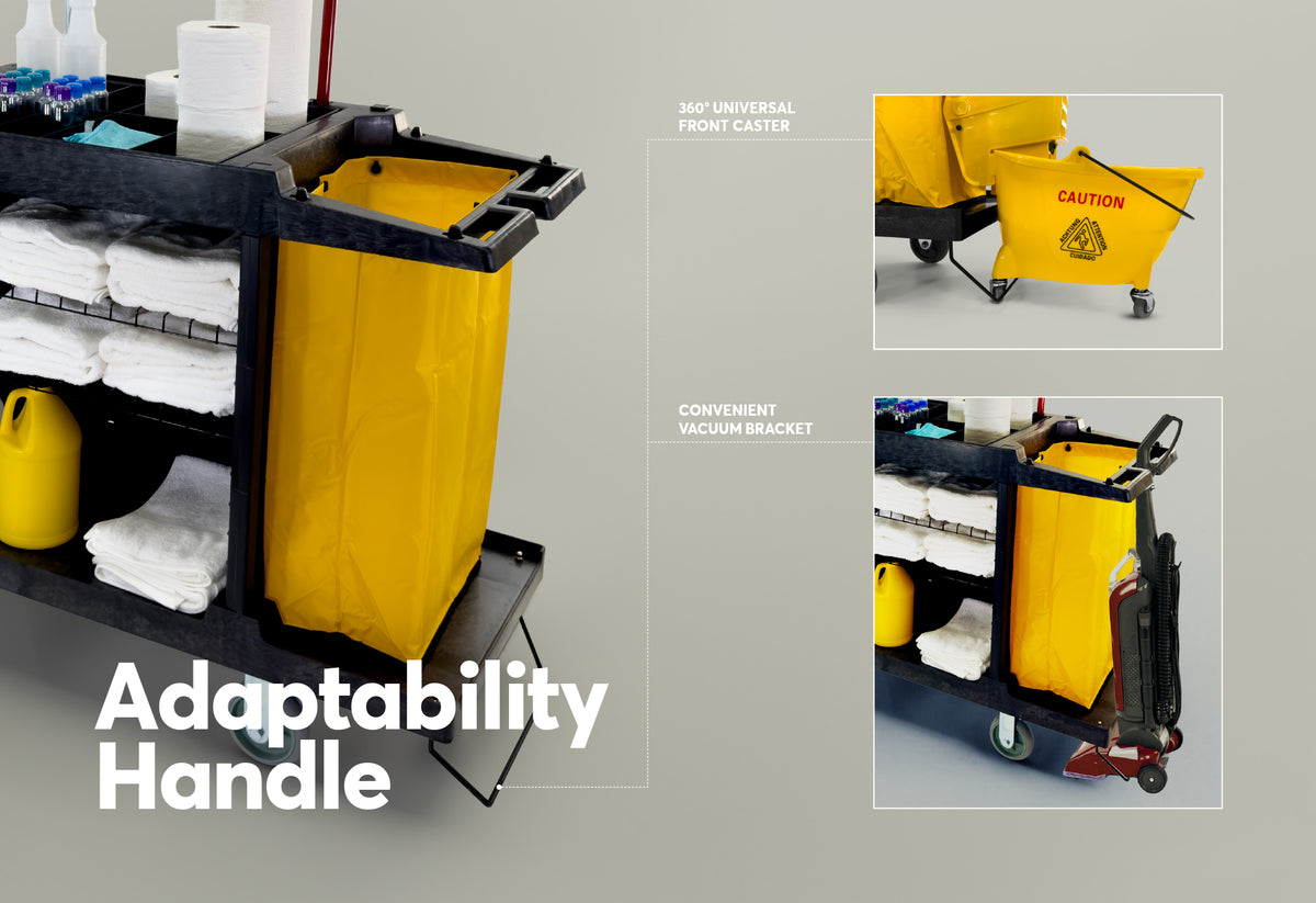 Hotel Cart Housekeeping Room Service Cart Black