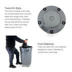 Trash Can Dolly | Heavy-Duty Plastic | 5 Casters | Foot Stabilizer | 460 Lb. Capacity