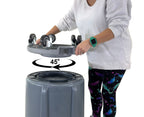Trash Can Dolly | Heavy-Duty Plastic | 5 Casters | Foot Stabilizer | 460 Lb. Capacity