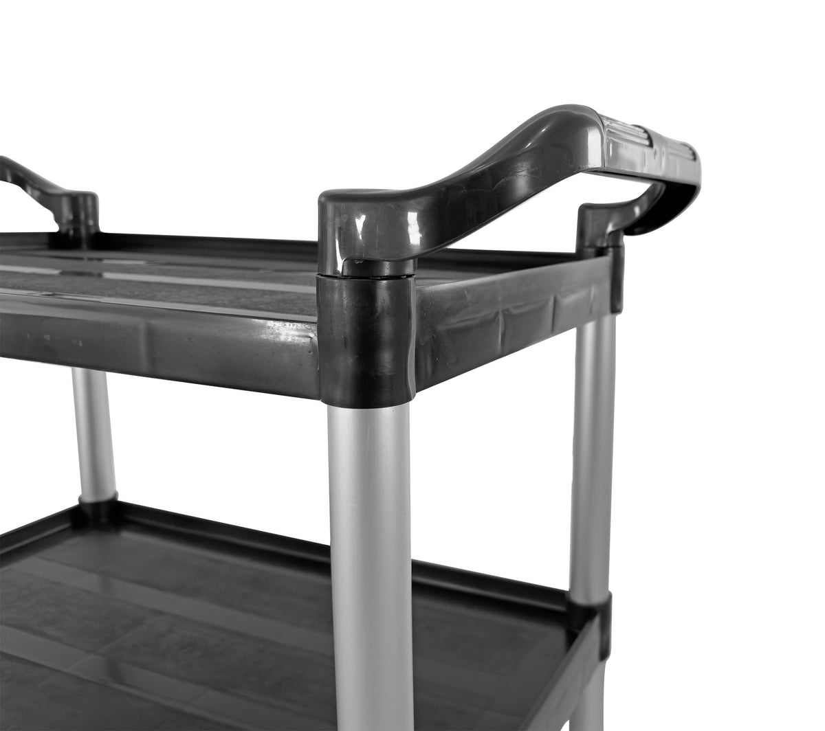 Utility Cart | Food Cart | 3 Shelf 33" X 16" X 37" (Black)