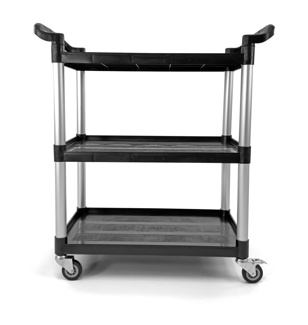 Utility Cart | Food Cart | 3 Shelf 33" X 16" X 37" (Black)