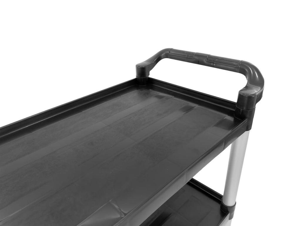 Utility Cart | Food Cart | 3 Shelf 33" X 16" X 37" (Black)
