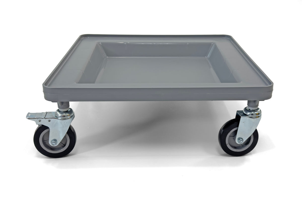Dolly for Dish Rack and Glass Rack | 2 Wheel Lock 4" | 250 lbs. max Capacity | Light Gray