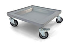 Dolly for Dish Rack and Glass Rack | 2 Wheel Lock 4" | 250 lbs. max Capacity | Light Gray
