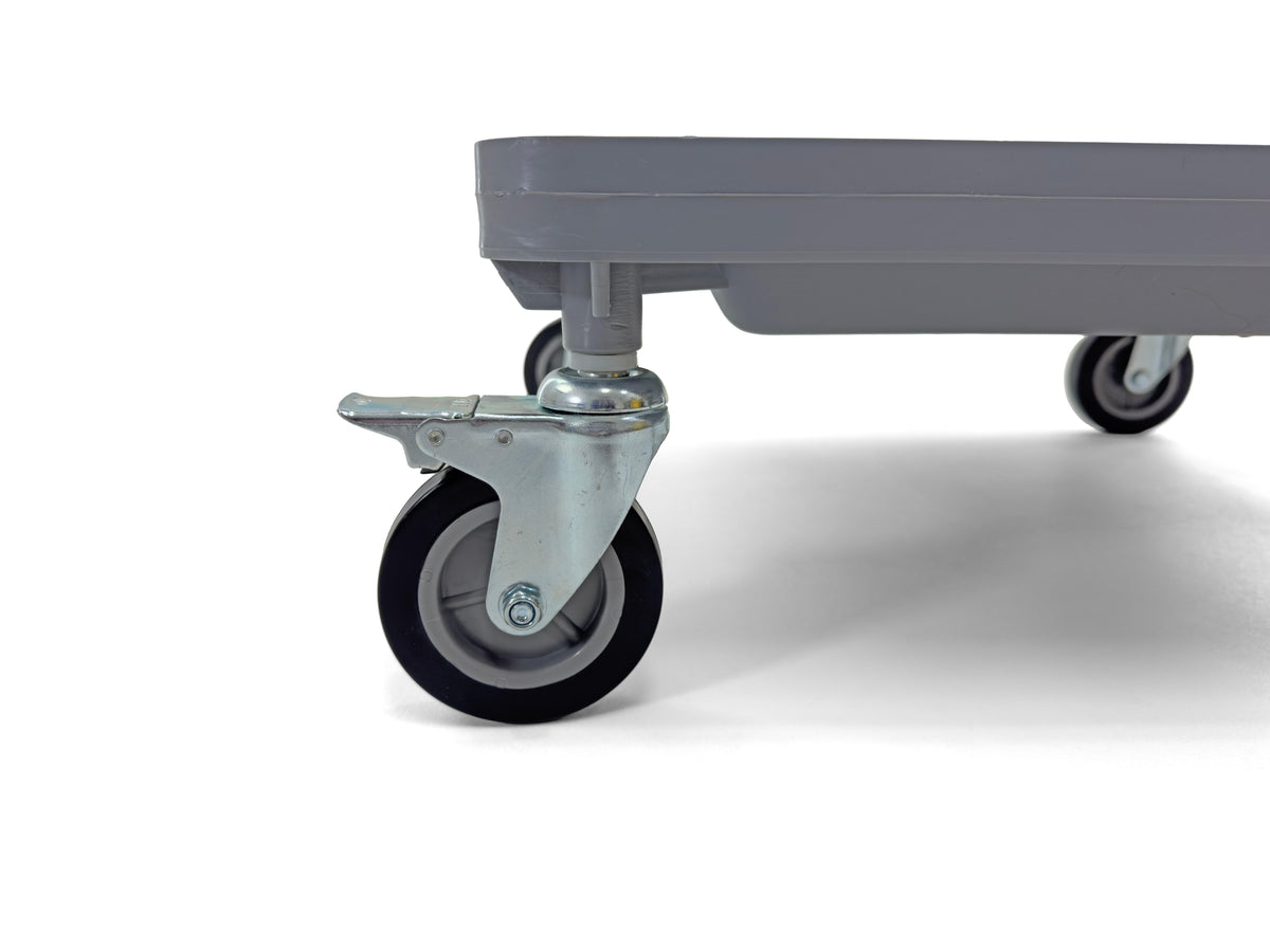 Dolly for Dish Rack and Glass Rack | 2 Wheel Lock 4" | 250 lbs. max Capacity | Light Gray
