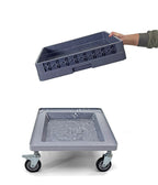Dolly for Dish Rack and Glass Rack | 2 Wheel Lock 4" | 250 lbs. max Capacity | Light Gray