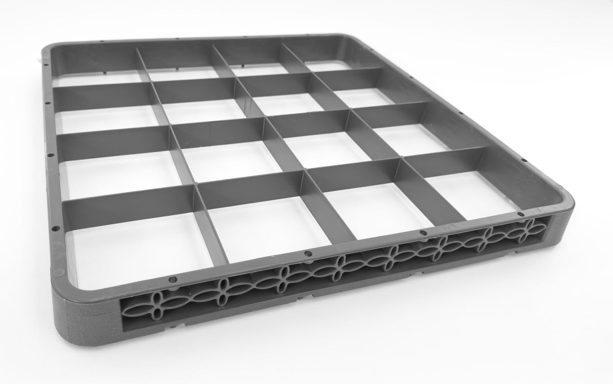 Extender Cup Rack | Durable Glass Rack Extension for Commercial Dishwasher | 16-Compartment