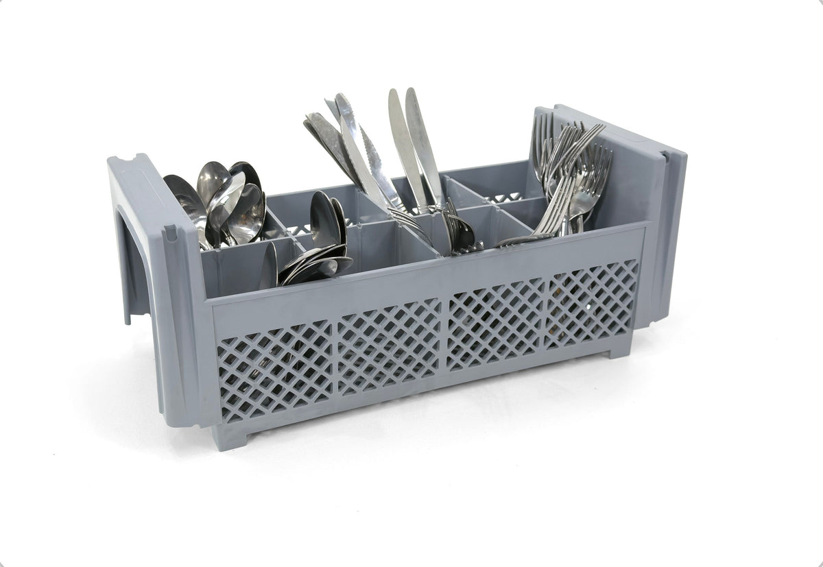 Commercial Flatware Rack | Universal Dishwasher | Cutlery Basket | 8 Slots | Silverware Organizer