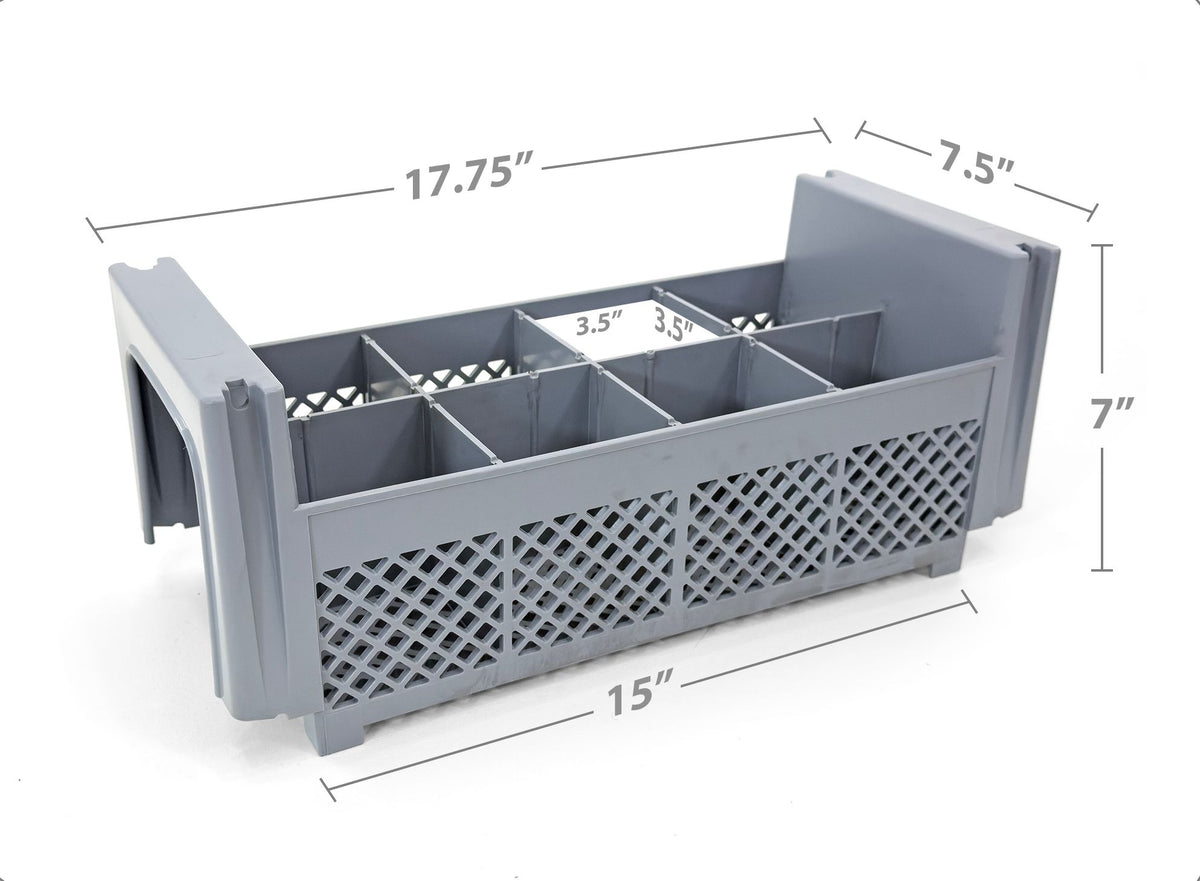 Commercial Flatware Rack | Universal Dishwasher | Cutlery Basket | 8 Slots | Silverware Organizer
