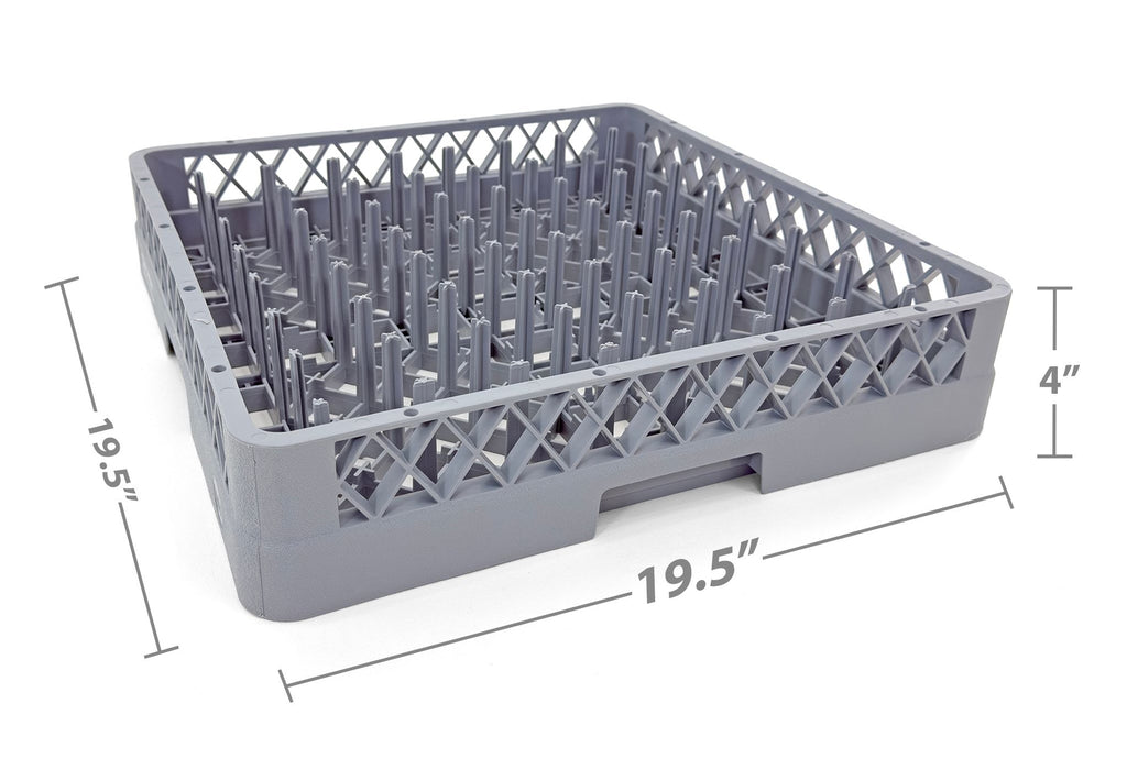 Peg Plate Rack for Commercial Dishwashers | Full-Size Tray Rack Gray