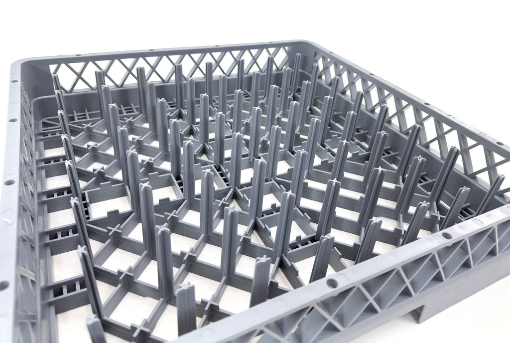 Peg Plate Rack for Commercial Dishwashers | Full-Size Tray Rack Gray
