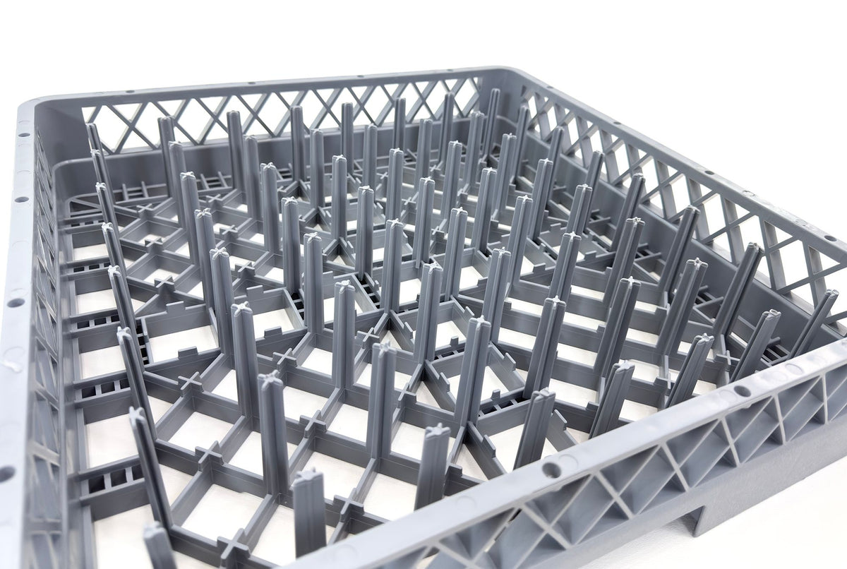 Peg Plate Rack for Commercial Dishwashers | Full-Size Tray Rack Gray