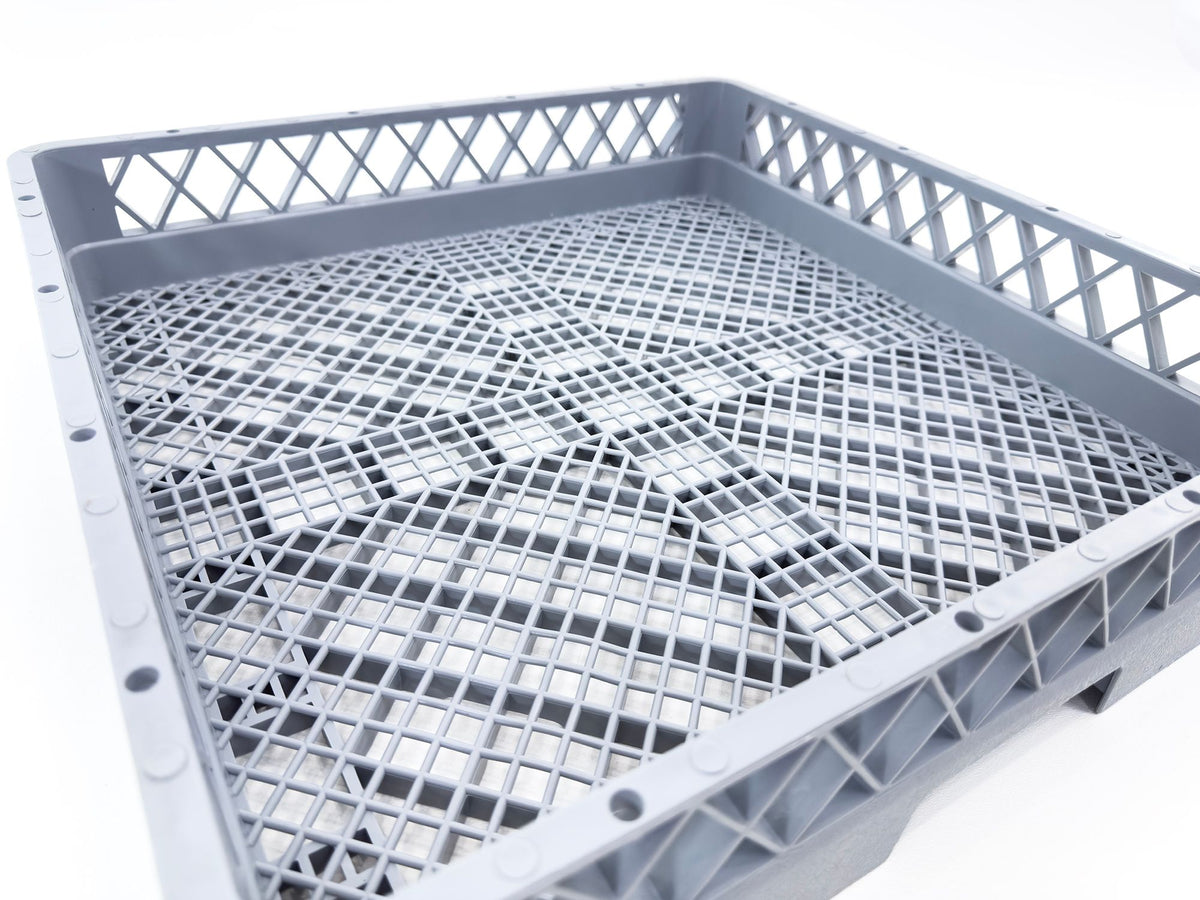 Flatware Rack For Commercial Dishwasher | Full Size Combination Gray