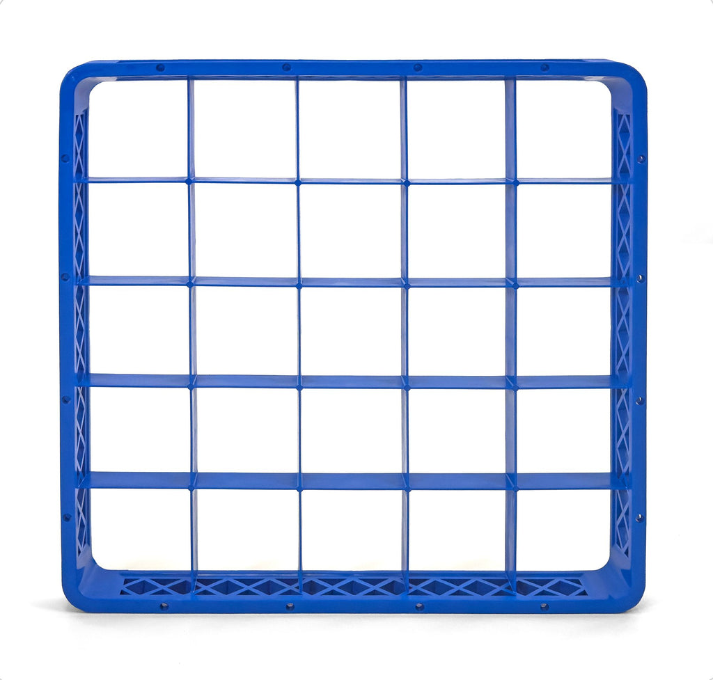 Extender Cup Rack | Durable Glass Rack Extension for Commercial Dishwasher | 25-Compartment | Blue