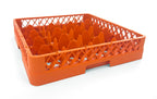 20-Compartment Glass Rack – Commercial Dishwasher Cup Rack | Orange.