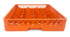20-Compartment Glass Rack – Commercial Dishwasher Cup Rack | Orange.