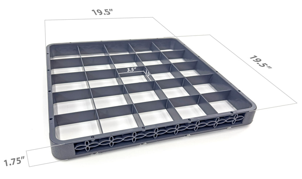 Extender Cup Rack | Durable Glass Rack Extension for Commercial Dishwasher | 25-Compartment
