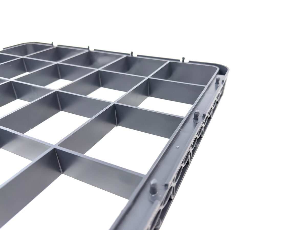 Extender Cup Rack | Durable Glass Rack Extension for Commercial Dishwasher | 25-Compartment