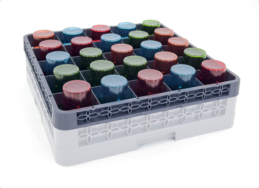 Extender Cup Rack | Durable Glass Rack Extension for Commercial Dishwasher | 25-Compartment