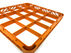 Extender Cup Rack | Durable Glass Rack Extension for Commercial Dishwasher | 20-Compartment | Orange