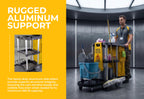 Commercial Janitorial Cleaning Cart | 3 Shelves | Heavy Duty Aluminum Poles | 500 Lbs Capacity