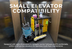 Commercial Janitorial Cleaning Cart | 3 Shelves | Heavy Duty Aluminum Poles | 500 Lbs Capacity