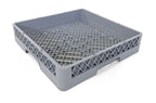 Commercial Dishwasher Flat Rack | Heavy Duty Open Dish Rack for Plates | Trays & Kitchenware | Restaurant Dishwashing Rack | Gray
