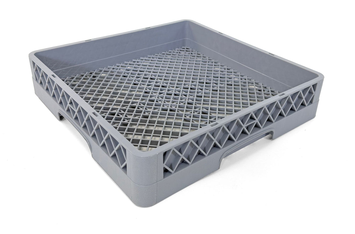 Commercial Dishwasher Flat Rack | Heavy Duty Open Dish Rack for Plates | Trays & Kitchenware | Restaurant Dishwashing Rack | Gray